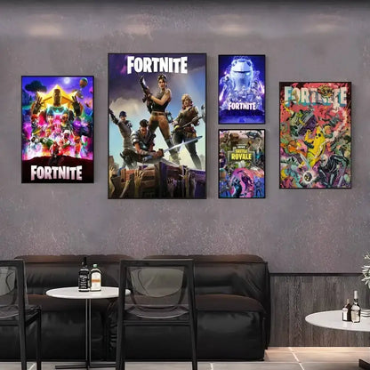 Game F-Fortnite Poster Surprise Home Decoration Picture Wall Art for Study Living Room Decor
