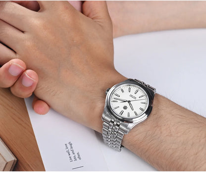 San Martin 39mm Miyota 90S5 Enamel Dial GADA Wristwatch Automatic Mechanical Sapphire BGW-X1 10Bar 5-Link Bracelet  SN0144CG-7