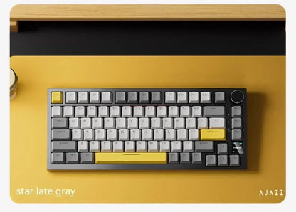 Ajazz Ak820 Pro Fessional Mechanical Keyboard Tft Screen Multifunctional Knob Game Keyboard 3 Mode Hot Plug Rgb Pad Office Gift