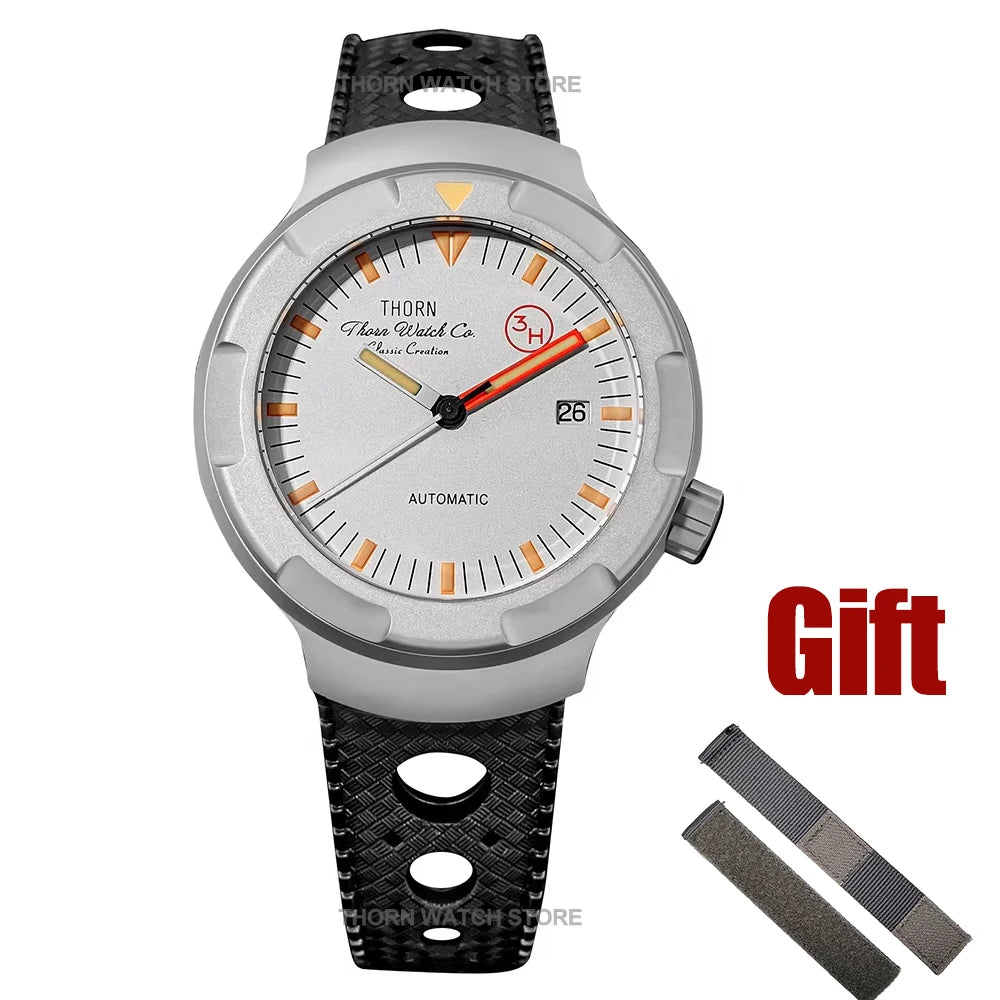 THORN T011 Men's Titanium Watch PT5000 Automatic Movement Mechanical Tribute Vintage Watches Sapphire Luminous 10Bar Waterproof