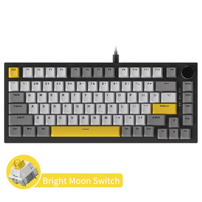 AJAZZ AK820 Wired Gaming Mechanical Keyboard RGB Backlight Hot-Swap Switches, 70% Compact Layout, PC/Mac Compatible