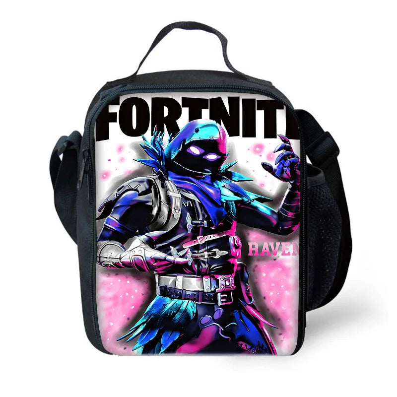 Hot Game Design Child Backpacks Lunch Bag Pencil Case Pupil Large Capacity School Bags For Boy Girl Best Gift F-FortniteS