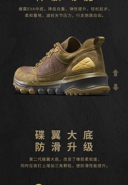 Rax Cowhide Hiking Shoes Men Outdoor Mountain Antiskid Climbing Sneakers Warm Lightweight Trekking Boots Sports Casual Shoes