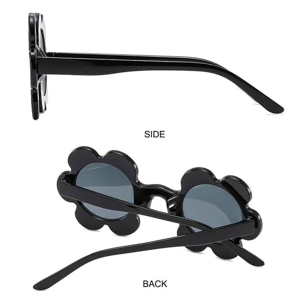 New Trendy Sunflower Sunglasses for Women Retro Round Flower Sun Glasses Fun Novel Disco/Festival/Party Shades for Adults