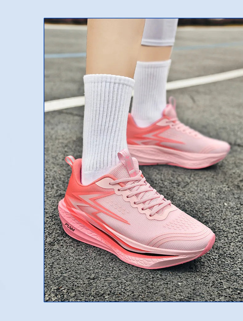 Men's Running Shoes Specialty Marathon Sports Shoes Breathable Lightweight Carbon Plate Women's Trend Athletic Sneakers Women