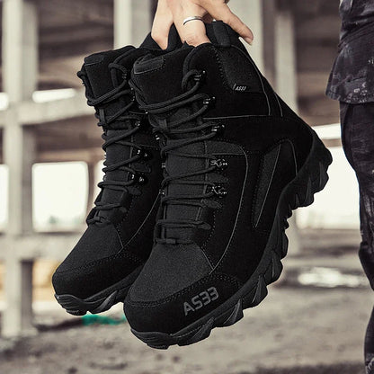 Chaussures de neige antidérapantes pour hommes, bottines montantes à plateforme, confortables et chaudes, bottes d'hiver pour hommes, bottes de couture dans le désert