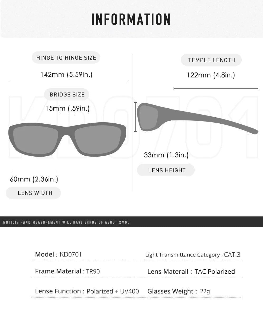 KDEAM Polarized Men's Sunglasses New Goggles Colorful Driving Glasses TR90 Hiking Camping Fishing Outdoor Cycling Gafas De Sol