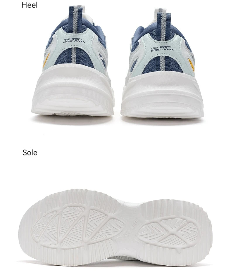 Xtep Casual Shoes For Men  Summer Durability Men's Sports Shoes Wear-Resistant Lace Up Non-Slip Outdoor Shoes 876219320026