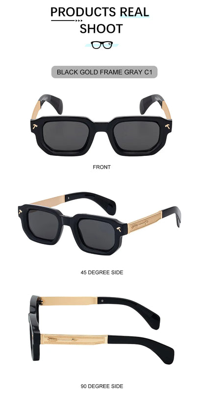 Polarized Square Punk Sunglasses Men 2026 Luxury Brand Classic Rectangle Sunglass UV400 Driving Eyewear Fashion Outdoor Shades