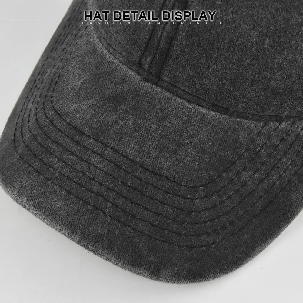 Retro Washed Cotton Baseball Cap Men Women Snapback Hat y2k Hip Hop Caps Solid Color Hat Bone Casquette Outdoor Casual Sport hat