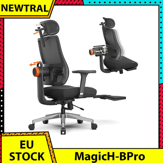 NEWTRAL MagicH-BPro Ergonomic Chair with Footrest, Auto-Following Backrest, Adaptive Lumbar Support, Adjustable 4D Armrest Office Chair