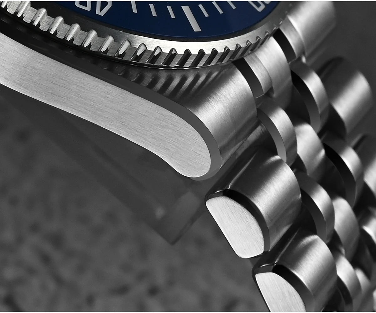 San Martin 40mm Enamel Spiral Dial Integrated Bracelet Men Diver Watch Miyota 9015 Automatic Mechanical Waterproof 200m SN0148