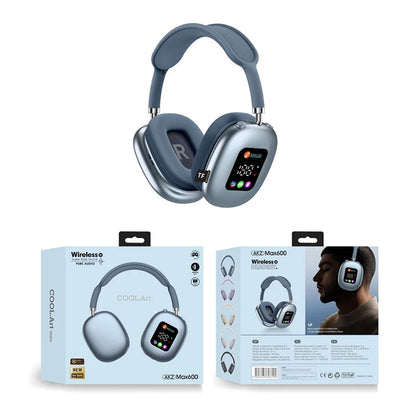 MAX600 Model New Wireless Active Noise Cancelling Headphones Hybrid Wireless Headphone With Touch Control LED Screen 2026 Hot