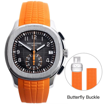 2025 Specht & Söhne Luxury Sports Quartz Watch Japan VD53 Chronograph Stainless Steel Watch Rubber Strap Reloj Hombre Waterproof