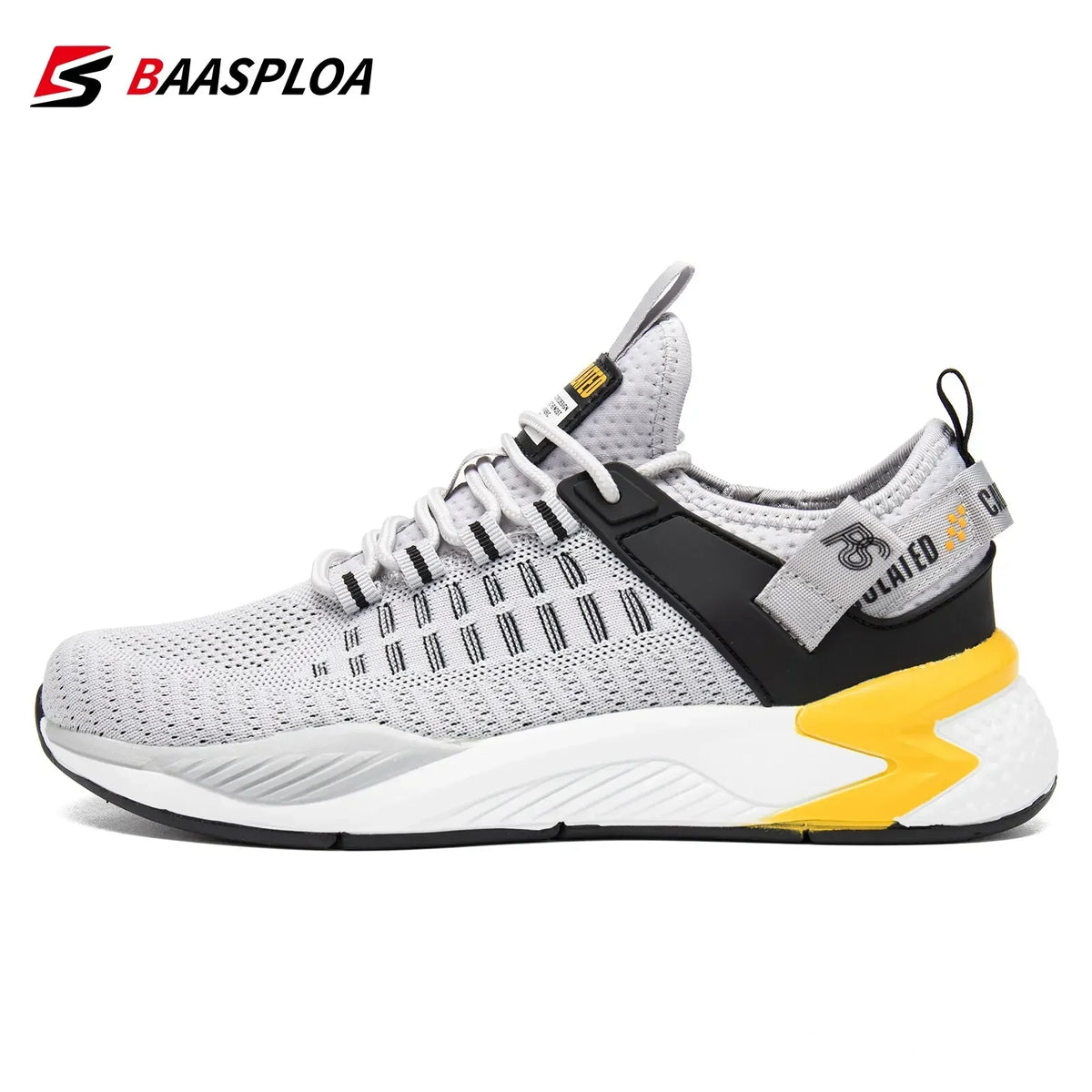 Baasploa Men Running Shoes Brand Male Designer Mesh Casual Sneakers Lightweight Lace-Up New Male Outdoor Sports Tennis Shoes