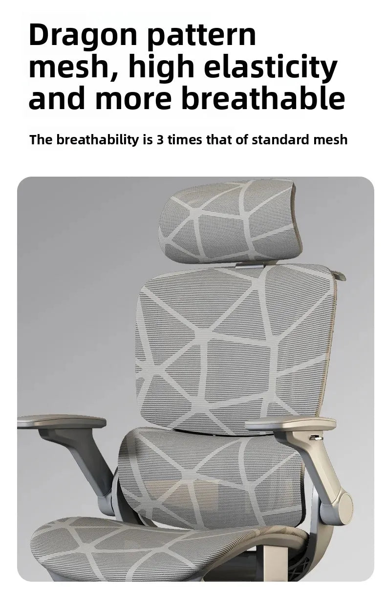 Air Titan kontors- och gamingstol i full mesh med ergonomiskt trezonsstöd för ländryggen för skrivbord och studier samt välventilerad design