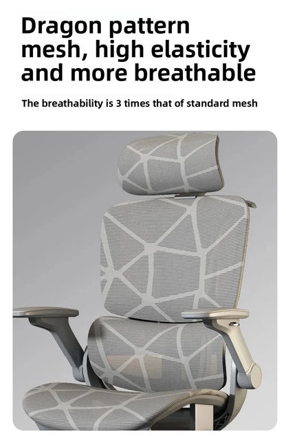 Air Titan kontors- och gamingstol i full mesh med ergonomiskt trezonsstöd för ländryggen för skrivbord och studier samt välventilerad design