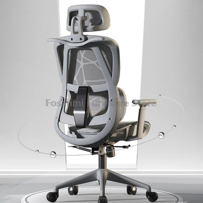 Breathable Mesh Computer Office Chair with Armrest and Lumbar Support Adjustable Ergonomic Desk Chair Home Gaming Headrest Chair