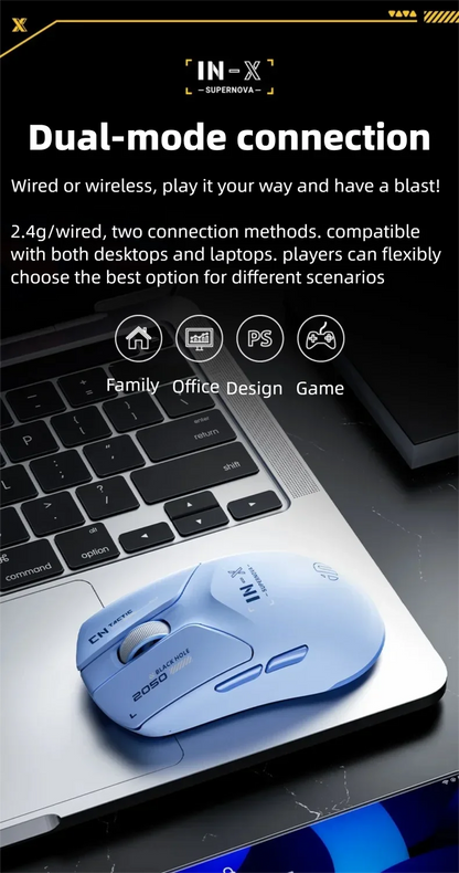 INPHIC INX SE Lightweight Wireless Gaming Mouse 12800DPI Flagship Touch 1000HZ Wireless Mouse Suitable for Desktop Laptops