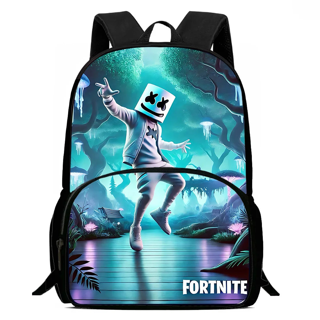 Hot-Game-Kinderrucksäcke mit Lunchbag und Federmäppchen, große Schultaschen für Schüler, Design F – FortniteS, für Jungen und Mädchen, ideales Geschenk