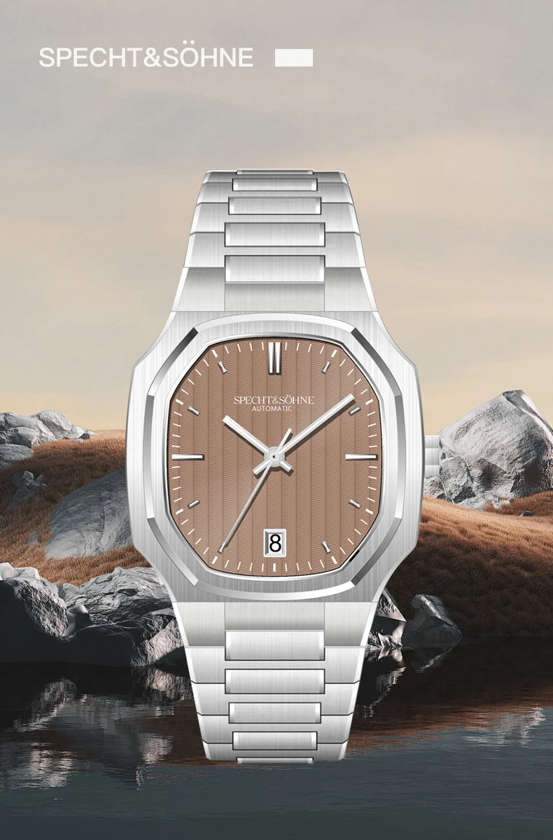 2026 New Luxury Specht & Söhne Watch 37MM Automatic Watches For Men 8215 Movt Sapphire Crystal Stainless Steel 50M Waterproof