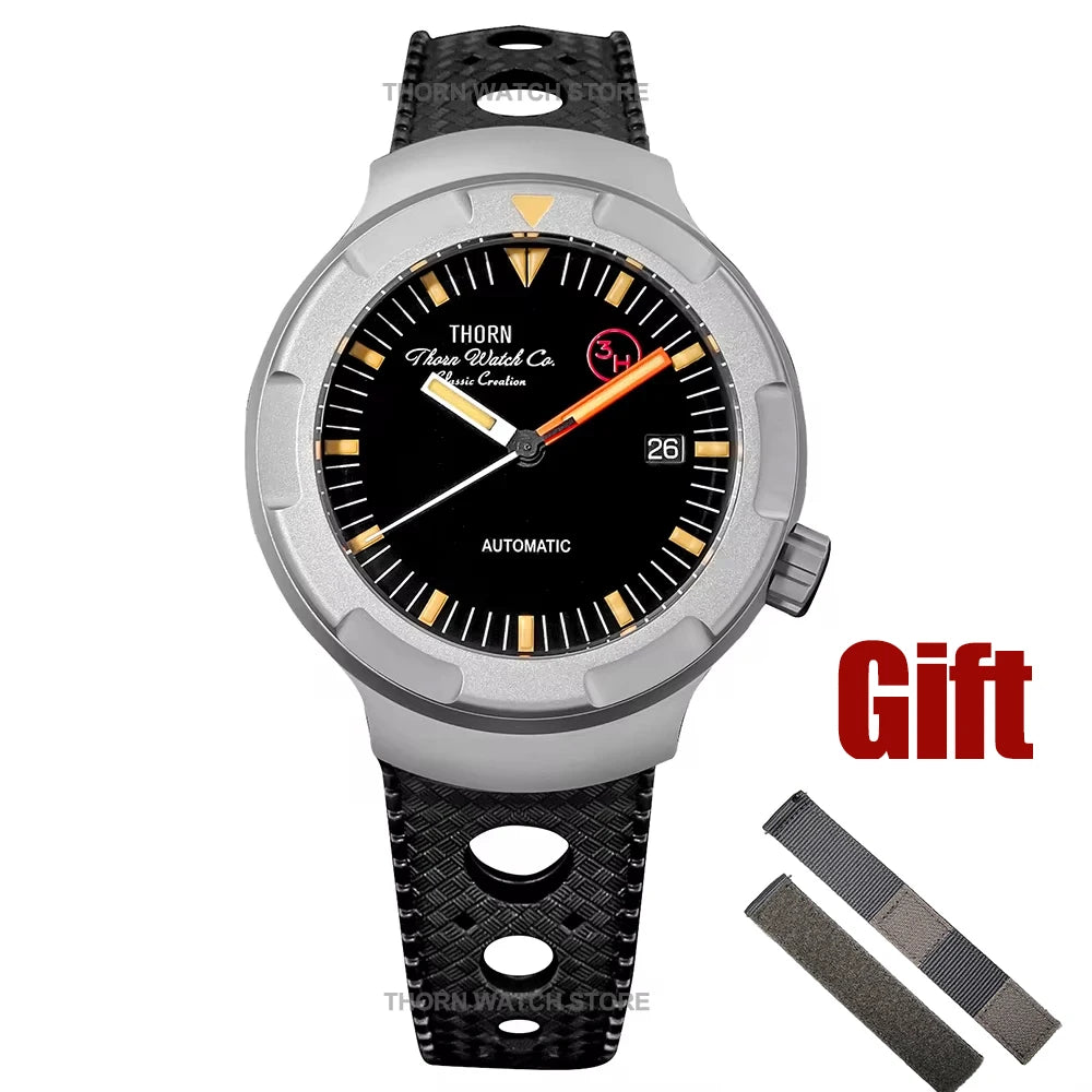 THORN T011 Men's Titanium Watch PT5000 Automatic Movement Mechanical Tribute Vintage Watches Sapphire Luminous 10Bar Waterproof