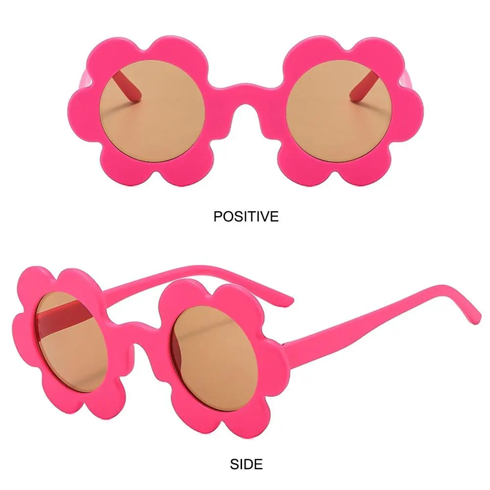 New Trendy Sunflower Sunglasses for Women Retro Round Flower Sun Glasses Fun Novel Disco/Festival/Party Shades for Adults