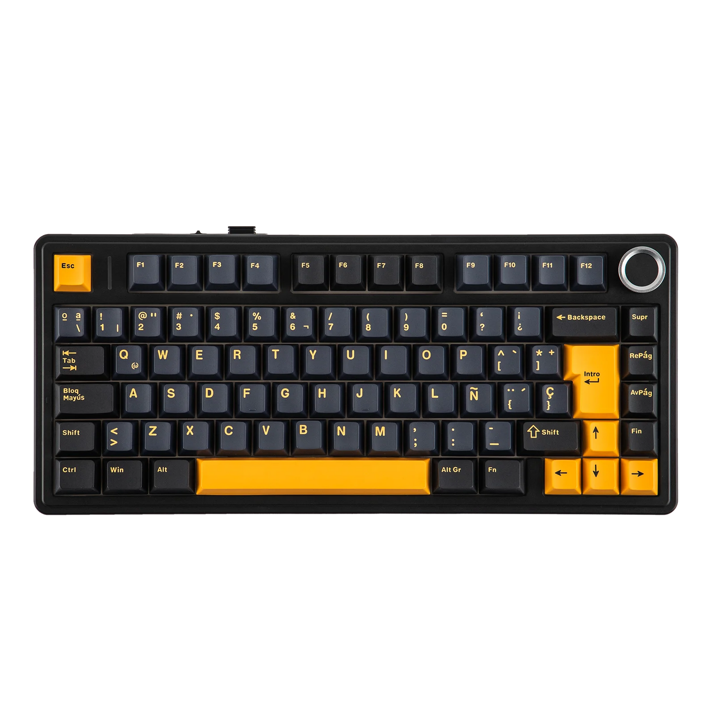 EPOMAKER AULA F75 ISO-ES 75% QWERTY español, teclado mecánico gaming inalámbrico con cable/Bluetooth/2.4GHz, hot-swap, montaje gasket y retroiluminación RGB