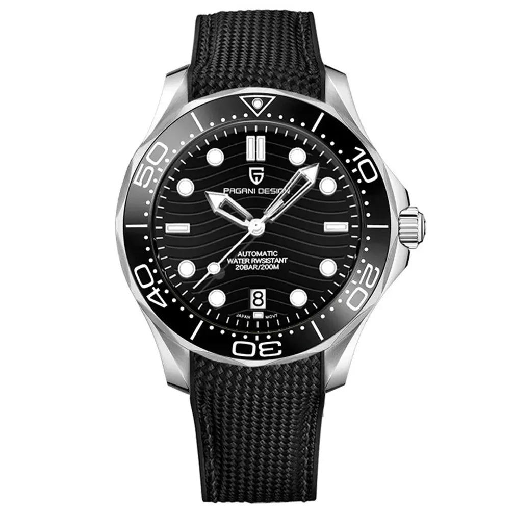 PAGANI DESIGN 2026 New V2 Waves 200M Taucheruhr für Herren, modische Luxus-Automatikuhr mit AR-Saphirglas, Herren-Armbanduhr