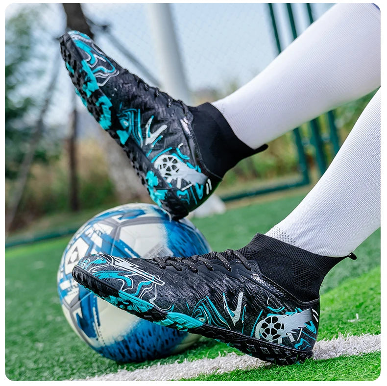 Nouvelles chaussures de football professionnelles pour hommes, chaussures de football antidérapantes, unisexes, respirantes, chaussures de futsal, nouvelles chaussures à crampons, livraison directe, ultralégères