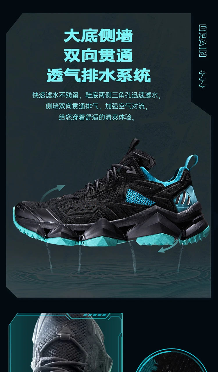 RAX Running Shoes Men & Women Outdoor Sport Breathable Lightweight Sneakers Air Mesh Upper Anti-Slip Natural Rubber Outsole