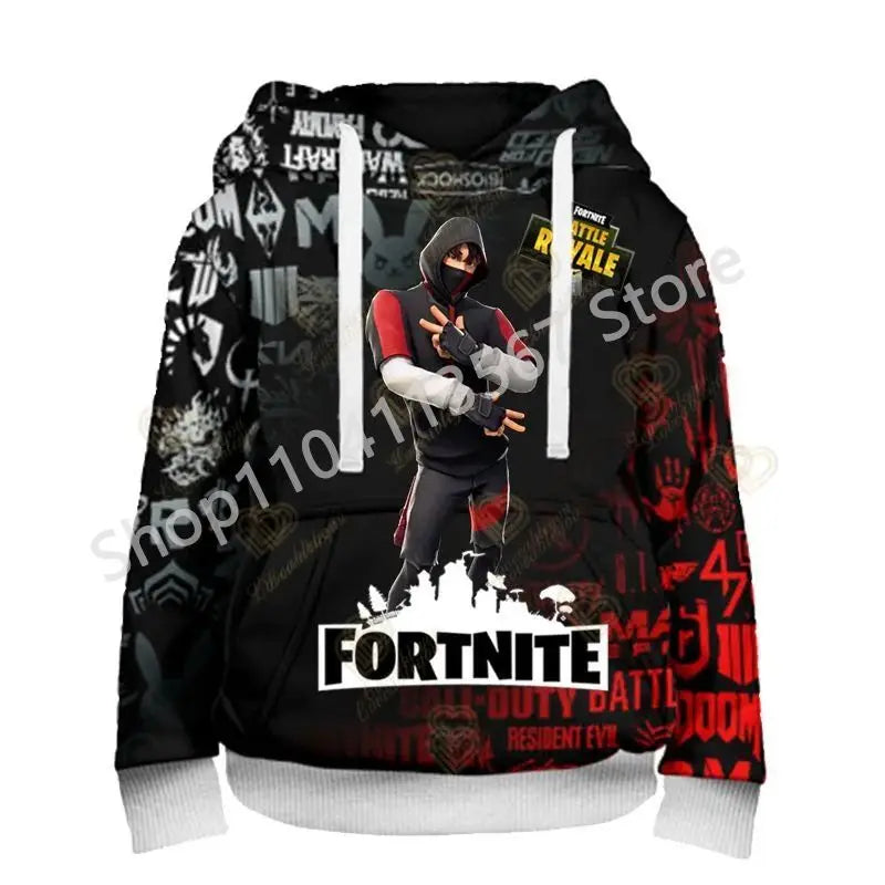 Φούτερ με Κουκούλα Llama Battle Royale F-Fortnited με 3D Εκτύπωση για Άνδρες, Γυναίκες και Παιδιά, Αγόρια και Κορίτσια, Streetwear Πουλόβερ, Πράσινα Τοπ
