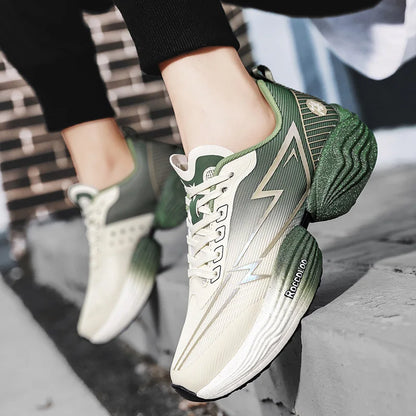 Paire de chaussures de sport professionnelles pour marathon, confortables, de jogging, amortissantes, d’entraînement, à fort rebond, antidérapantes, de course