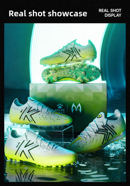 Kelme Herren-MG-Fußballschuhe für Indoor und Kunstrasen, kurze Stollen, professionelle Match-Fußballschuhe, rutschfeste Trainings-Turfschuhe