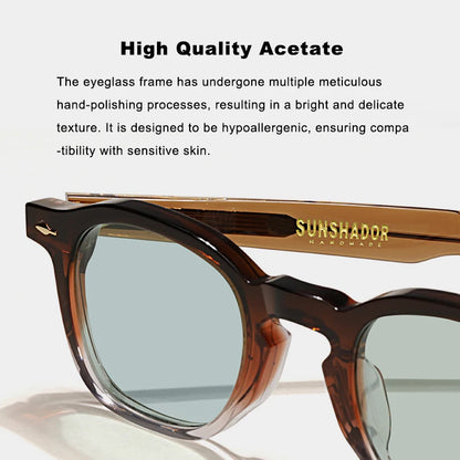 High QualityTortoiseshell Round Frame Handmade Sunglasses Designer Men Acetate Women's Beach Sun UV400 Sunglasses Can Be Carved