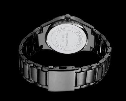 Zegarek męski Hannah Martin, koperta ze stali nierdzewnej, mechanizm kwarcowy, tarcza o średnicy 41 mm, styl biznesowy, z funkcją kalendarza (imitacja)
