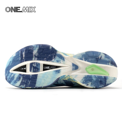 ONEMIX Neue Marathon-Laufschuhe mit Nylon-Carbonplatte, stoßdämpfende Profi-Rennschuhe mit stabiler Unterstützung, ultraleichte Rebound-Sneaker