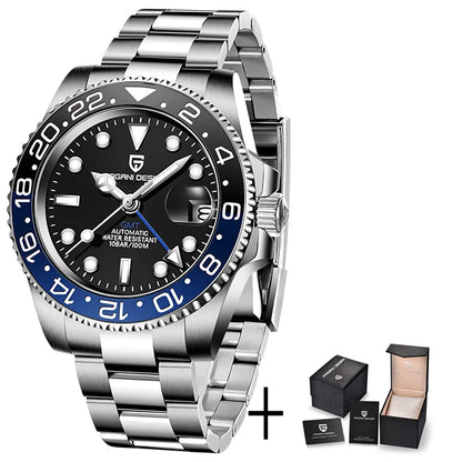 2026 Nuevo reloj mecánico de lujo para hombre PAGANI DESIGN, acero inoxidable, GMT, marca líder, cristal de zafiro, reloj para hombre