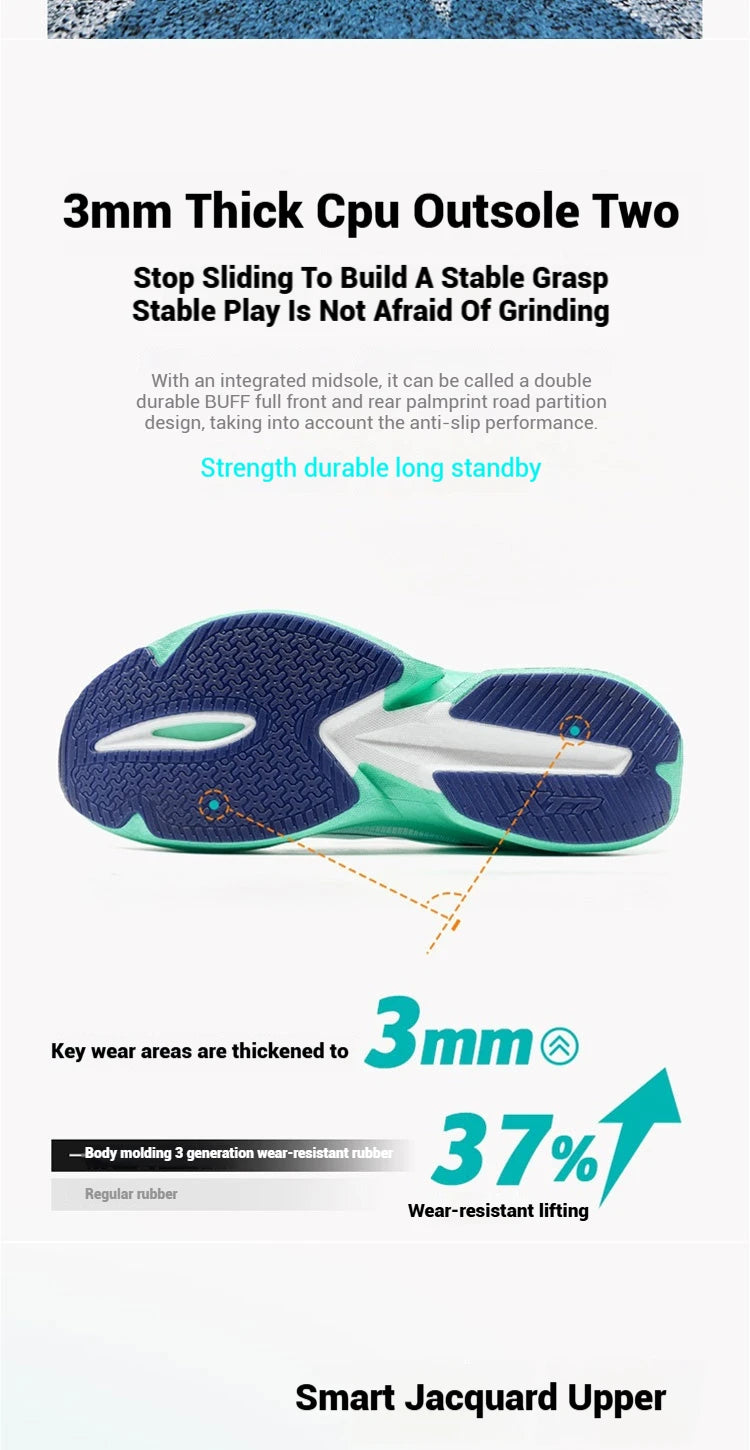 Xtep One Piece Model 3.0 Men Running Shoes 2025 Spring Comfortable Stability Cushion Rebound Racing Sneakers 875219110030