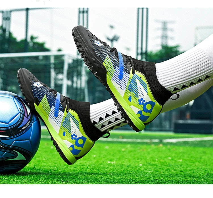 Football Boots Men Professional Soccer Shoes Sneakers Field Long Spikes Outdoor Competition Non-Slip Comfortable Training Shoes