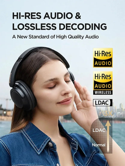 1MORE SonoFlow Pro Wireless Headphones with Active Noise Cancelling, Hi-Res Audio Bluetooth Headphones, 100H Playtime Clear Call Headset