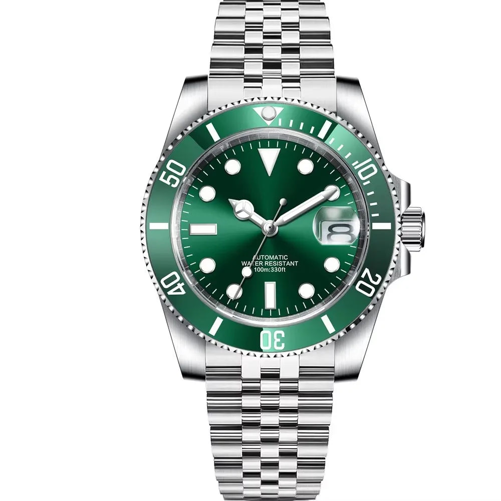 Corgeut 40mm  Luxury Business NH35 Men's automatic mechanical Diving Watch, ceramic bezel, sapphire crystal, 100m waterproof.
