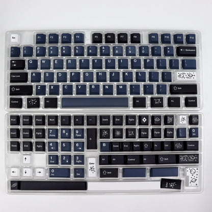 „KBDiy Clone GMK Galaxy“ PBT retro klavišų dangteliai, skirti „Aula 60“ mechaninei klaviatūrai, žaidėjams, su atskirtu tarpo klavišu, „Cherry“ profilio „Alice“ klavišų dangteliai