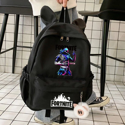Neuer Fortnite-Cartoon-Rucksack für Jungen und Mädchen, lässige Schultasche mit großem Fassungsvermögen, Studententasche mit Hasenohren, Reiserucksack, Schreibwaren-Geschenk