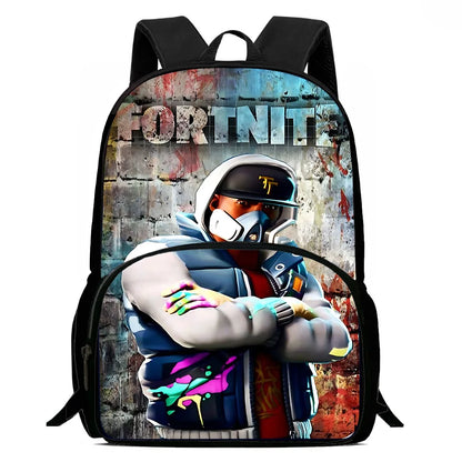 Hot Game Design Child Backpacks Lunch Bag Pencil Case Pupil Large Capacity School Bags For Boy Girl Best Gift F-FortniteS