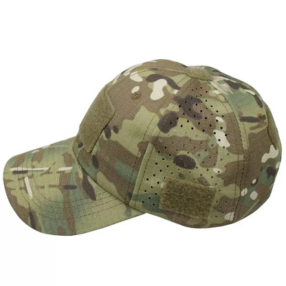 1pcs New Men Camouflage Baseball Cap Breathable Sunscreen Hat Outdoor Sports Hunting Hiking Camping Beach Fishing Sun Hat