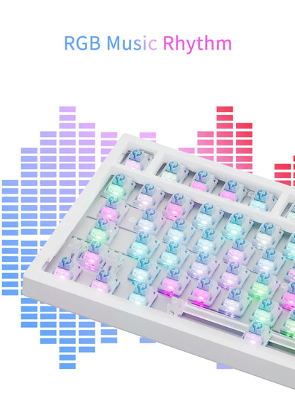 AJAZZ AK820 Pro Wired&Wireless Mechanical Gaming Keyboard Tri-Mode RGB Backlit Hot-Swappable Switches,70% Compact Layout,PC/Mac