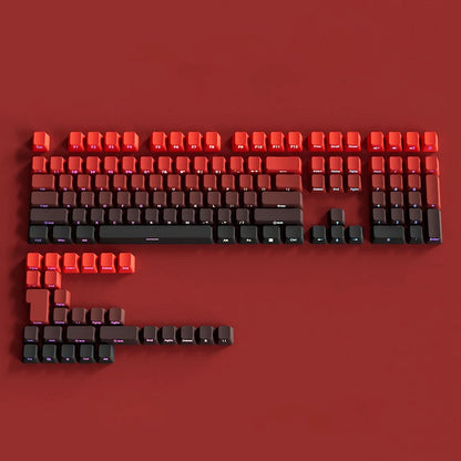 OEM Profile Gradient Side Printed Shine Through Keycaps PBT Double Shot Keycap For Mechanical Gamer Keyboard Black Gray Key Caps