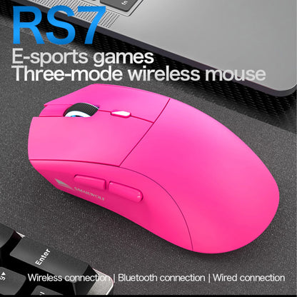 Bezprzewodowa mysz gamingowa SMAILWOLF RS7 Bluetooth, trzy tryby, PAW3311, makra, do laptopa, gier i biura