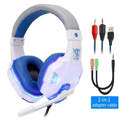 casque audio Casque de jeu stéréo Surround pour PS4 PC X box ordinateur réglable Gamer casque filaire avec micro antibruit Auriculares fifa 21